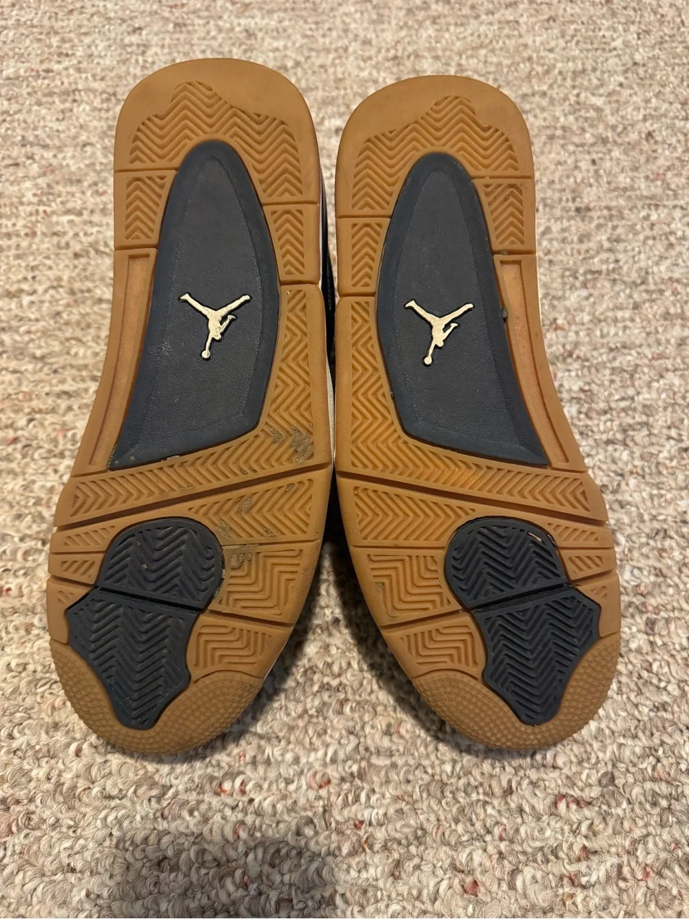 Jordan Men’s Navy and Yellow High-Top Sneakers